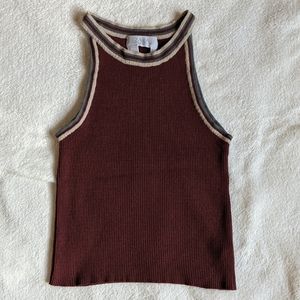 Zara Sleeveless Red Crop Top Size M